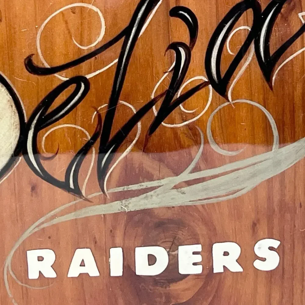 Las Vegas Raiders Glossy Wood Storage Box Rolling Tray Custom Made